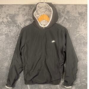 Nike Big Kids 3/4 zip Running Jacket Size Small (4-6) Black